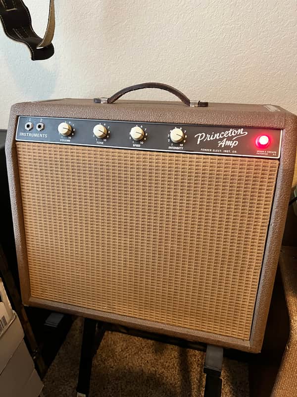 Fender Princeton 6G2 Brownface 12-Watt 1x10" Guitar Combo 1961 - 1963 - Brown image 1