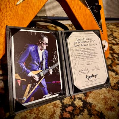 Epiphone Joe Bonamassa Signature '58 "Amos" Korina Flying V - Korina - Indonesia image 4