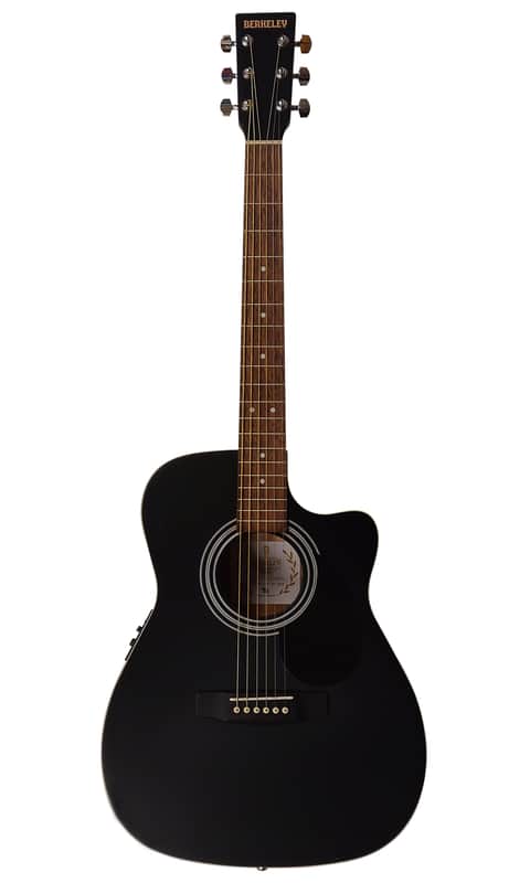 Berkeley ELEMENTARY-EQ-BKS Concert Cutaway Acoustic-Electric Guitar image 1