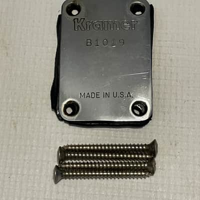 1982 Kramer USA Guitars B Series Narrow Chrome Neckplate & Rubber Gasket