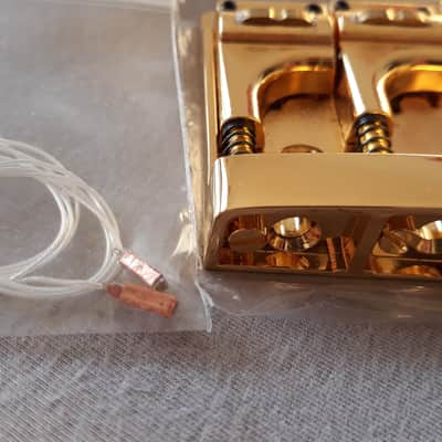 Schaller 3D-4P 4 String Polyphonic Midi Piezo Bass Bridge Gold image 9