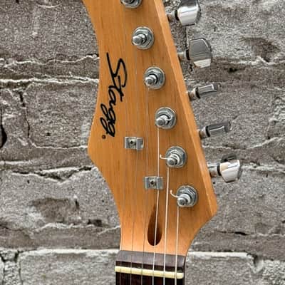 Stagg "T" Style Single-Cut Left-Handed Electric Guitar — Natural / Sunburst image 2