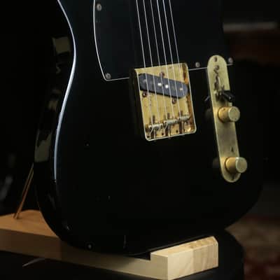 1986-1987 Fender Telecaster TLG-80-55, ALL BLACK, Made in Japan - Black / Pro Set Up image 3