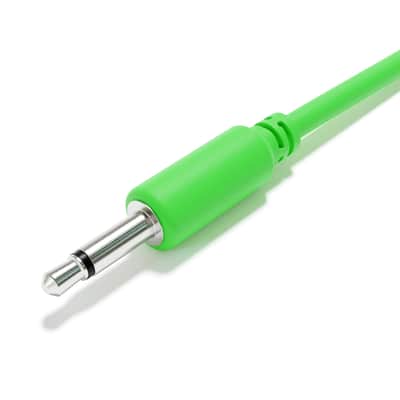 ExcelValley [Green | 10 cm - 3.94"] 5-Pack - Hopscotch Mono Splitter Y Patch Cables TS 3.5mm 1/8" Eurorack Synth image 5