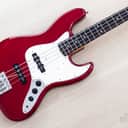2002 Fender Jazz Bass ‘62 Vintage Reissue JB62-58/MH Candy Apple Red + Headstock w/ Badass, Japan CIJ