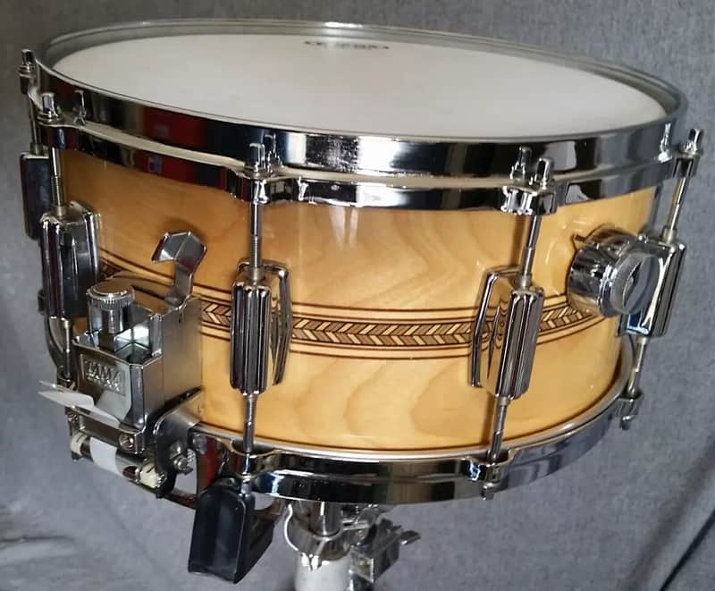 Tama AW456 Superstar Mastercraft Artwood Birch 6.5x14" Snare Drum with Inlay 1980 image 2