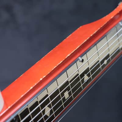 National Dynamic Lap Steel Red & White 6-String Electric Lap Steel Guitar w/Case image 17