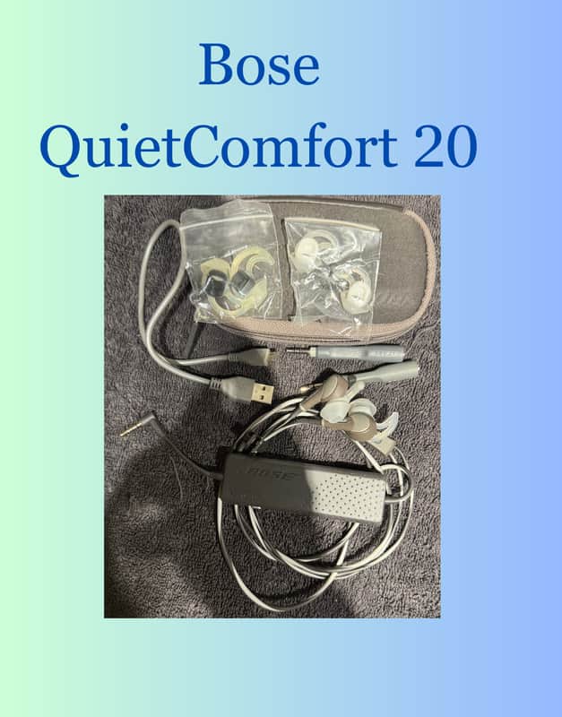 Bose Quietcomfort 20 Acoustic Noise Canceling Headphones w/Adaptors & Case image 1