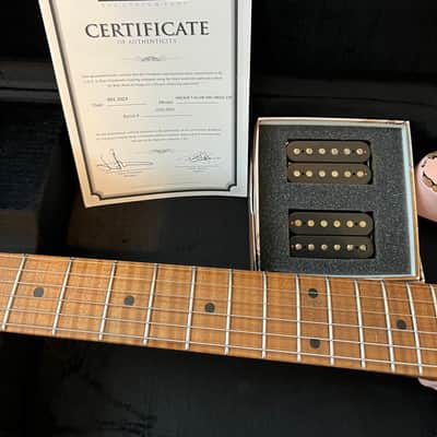 Friedman Vintage T 2024 - Roasted Flame Maple Neck - Shell Pink Over 3TSB image 4