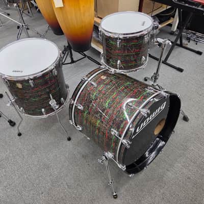 Ludwig Classic Maple 3-piece Shell Pack 12/16/22 2010 - Psychedelic Red Glass image 3