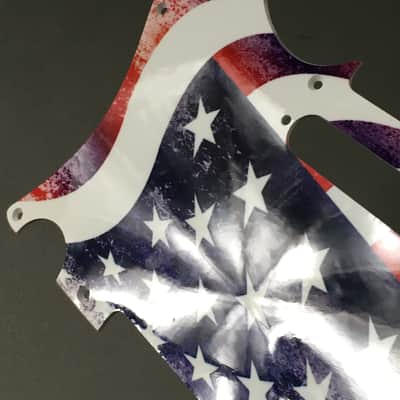 Lefty Pickguard For Fender Tele Style Guitar 1Ply White Telecaster American Flag image 7