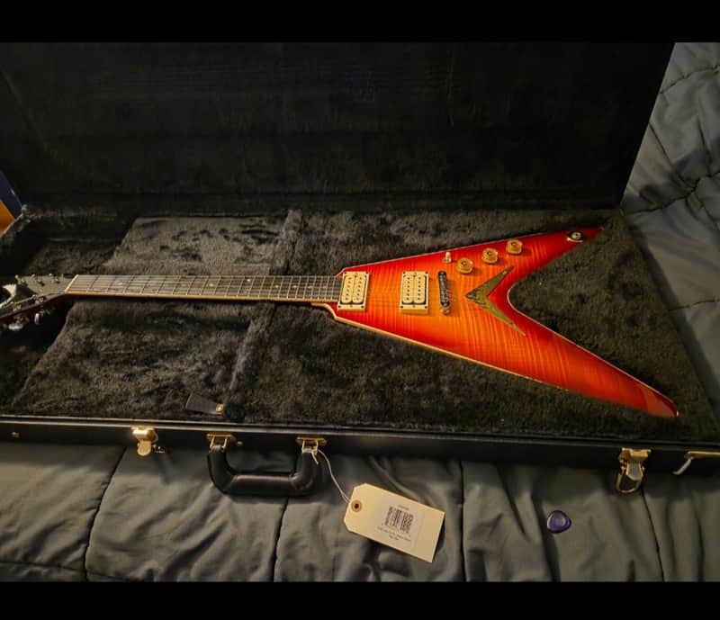 Dean Patents Pending V Custom Shop Reissue 2020 - Trans Cherry Sunburst image 1