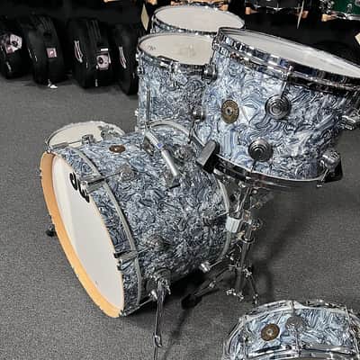Peter Erskine's DW Jazz Series 12/13/14/16/20" Maple Gum Drum Set Kit with Matching 14" Snare in Silver Abalone image 4