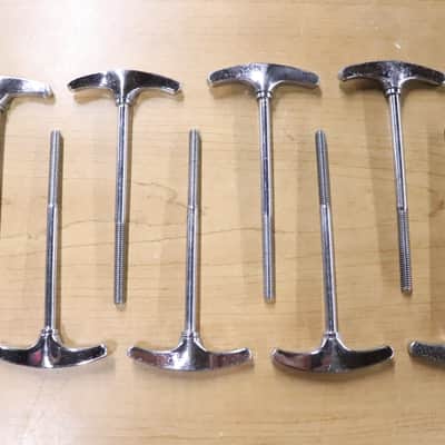 Ludwig USA 4 3/4" Chrome T Rods 8pk Vintage 1960's -70's image 4