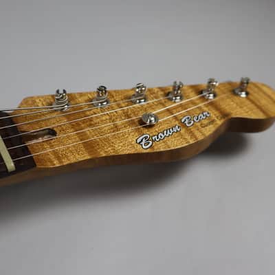 Brown Bear Guitars Telecaster roasted alder/flame maple in Seafoam Green Nitro image 16