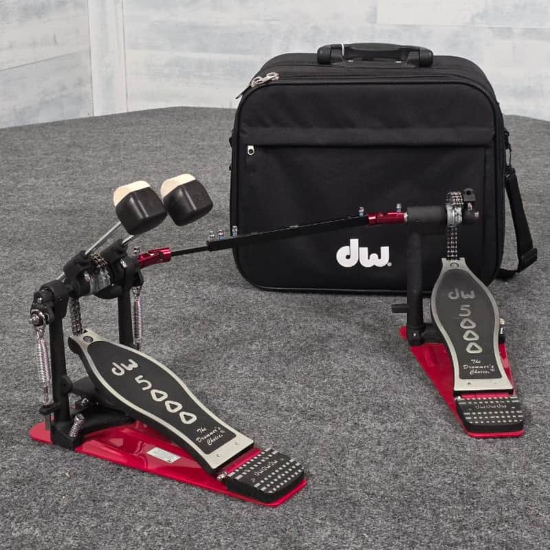 Used DW 5000 Lefty Double Bass Drum Pedal with Case - Good image 1