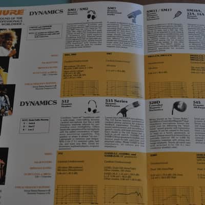 Shure Microphones vintage catalog booklet brochure. 1986 image 3