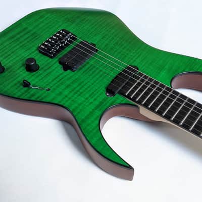 Solar Guitars SB1.6HFG - Flame Green matte image 10