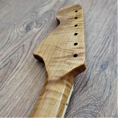 Jazzmaster Rosewood and Roasted Flame Maple Guitar Neck Gloss 21 Fret Jumbo with Pearl Inlays image 14