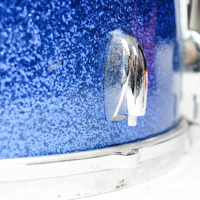 Gretsch Rack Tom Set (Blue Sparkle 70's Rack & Floor) 13x9 & 14x13 owned By J Mascis image 3