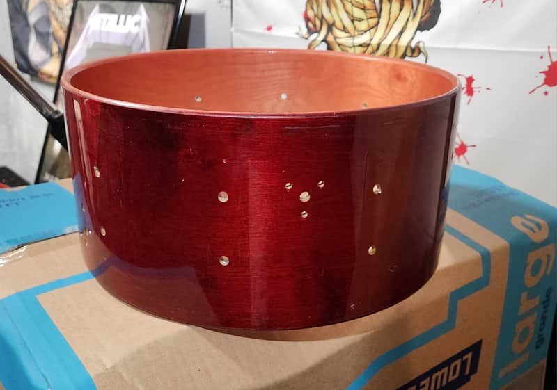 Tama Mastercraft Aw456 Artwood 14x6.5 Birch Snare Shell. Cherry Wine lacquer image 1