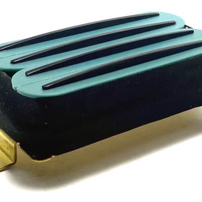 DFG Quad Rails Humbucker, Hot Four Blade Passive 23K Pickup for Bridge or Neck Use ~ Teal with Black Rails image 2
