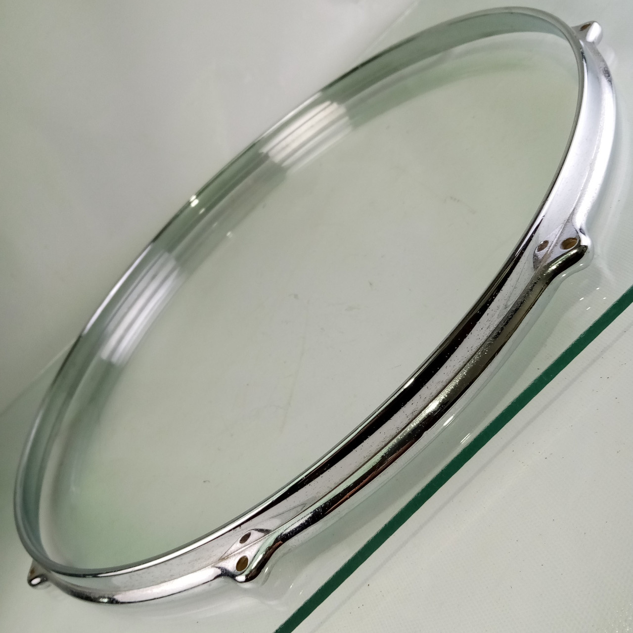 Premier 16" Die-Cast Floor Tom Drum Batter/Resonant Rim/Hoop UK Vintage 60s-70s — main photograph