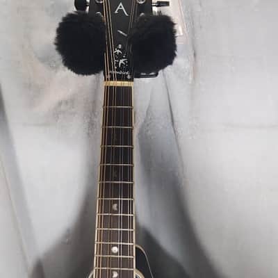 Luna BGM MOON A Moonbird A-Style Mandolin with Electronics 2010s - Black image 3
