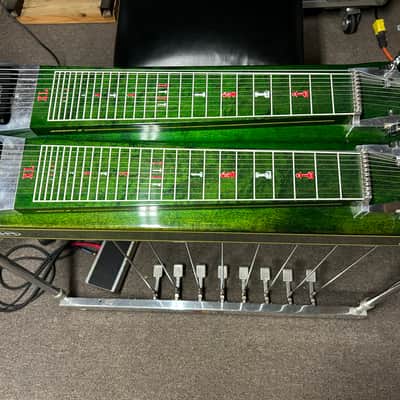 MSA Super Sustain II XL D-10 (Double Neck Ten String) 1980 - Transparent Green image 1