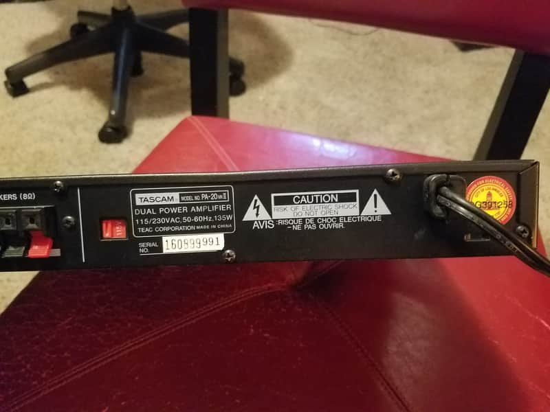 Tascam PA-20 Mkii Dual Power Amp | Reverb