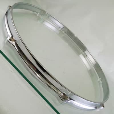 Gretsch 16"Die-Cast 8-Lug Floor Tom Drum Rim Hoop Vintage 60s Chrome Round Badge image 3