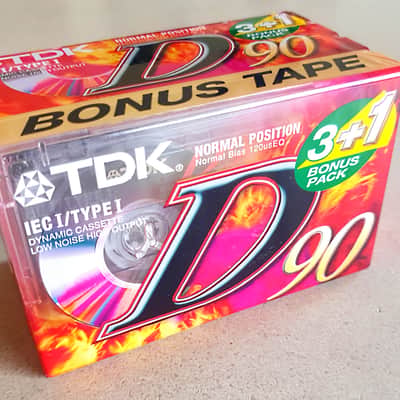 TDK D 90 Normal Position Type I Audio Cassette 4-Pack NEW OLD STOCK image 4
