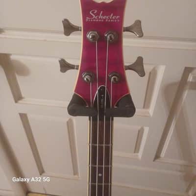 Schecter Guitar Research Diamond Series Elite 4 Trans Red Electric Bass Guitar image 2