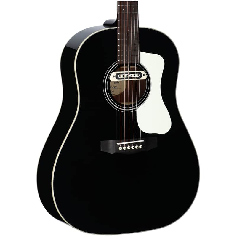Guild DS-240E Dreadnought Acoustic-Electric Guitar, Black image 1