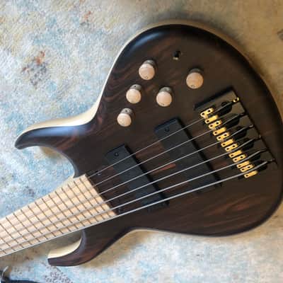 MTD 635-24 6 string bass guitar Amazing Condition Tobias Ebony Maple image 5