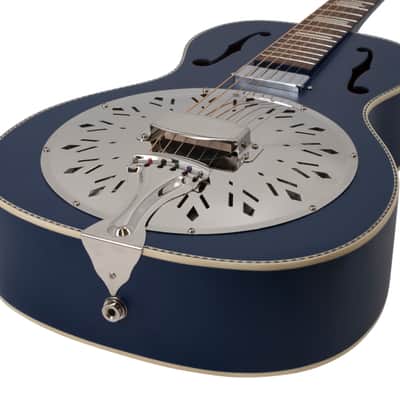 Recording King Dirty 30's Minnie Bucker Acoustic-Electric Resonator Guitar - Wabash Blue image 6