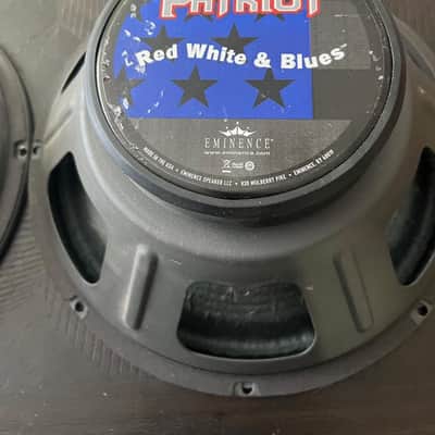 Pair of Eminence Red white & Blues 12" 16ohm, 120 watt Guitar speakers. Pair image 2