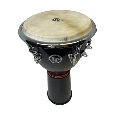 Latin Percussion Traditional Oak Djembe - Black Holo Chrome image 3
