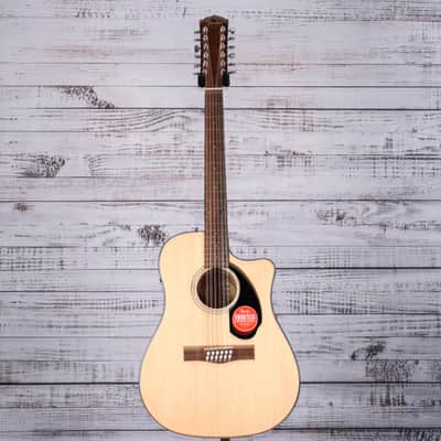 Fender CD-60SCE Cutaway Dreadnought 12-String Acoustic-Electric Guitar | Natural (IN-STOCK) image 4