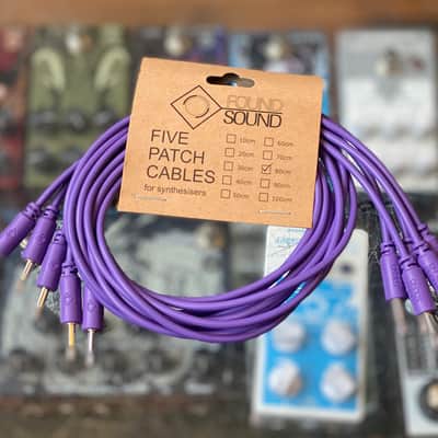 Found Sound 80cm Purple Patch Cable x 5 image 1