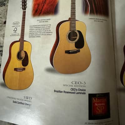 Martin Special Limited Edition Brochure Catalog 1999 CEO-3 SWD D-40DM Roger McQuinn Don McLean D-28GE Stephen Stills D-45 EMP-2 Steve Howe SWC Sting N-20WNB Willie Nelson Mini image 4