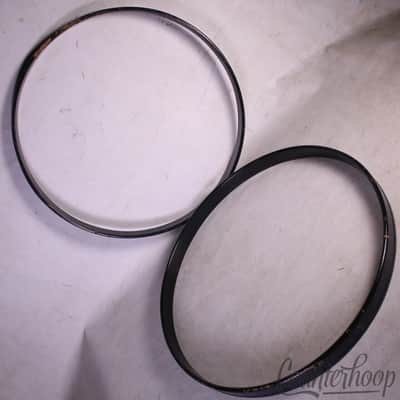 *Premier 2x 22"Royal Purple Bass Drum Wood Hoops/Rims Vintage 70s England UK Set image 5
