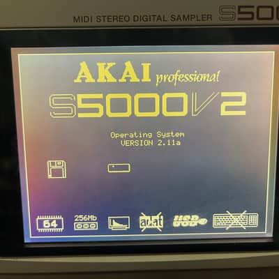 Akai S5000 MIDI Stereo Digital Sampler 1998 - White - W/EB20 FX Card, IB-S56USB - USB Interface Card, SCSI Drive, Gotek Emulator