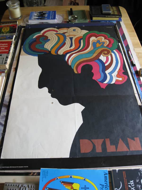 Bob Dylan’s Greatest Hits, Milton Glaser Poster, 1967, Psychedelic, Original! image 1