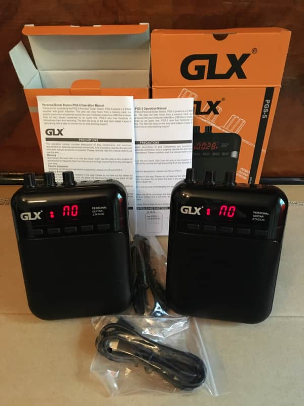 GLX PGS-5 Personal Guitar Stations 2022, Built in Rechargeable Batteries, 2 for the price of One! New with USB Cables/Manuals & Boxes image 1