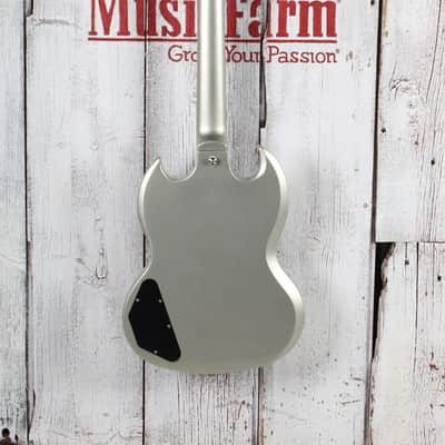 Epiphone SG Standard Solid Body Electric Guitar Silver Mist with Gig Bag image 7