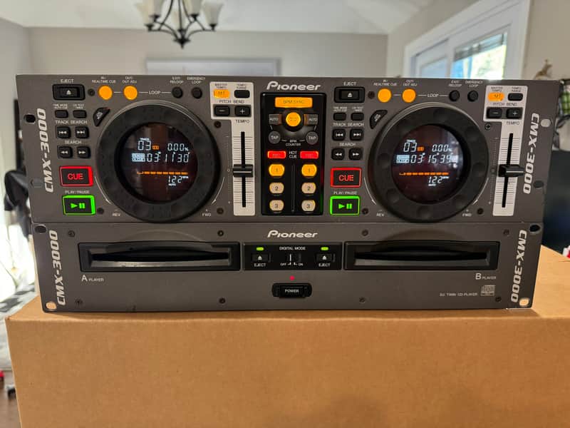 Pioneer CMX-3000 Dual Twin CD Deck Professional DJ CDJ Player CMX3000 Rackmount image 1