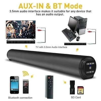 Wireless Studio Sound Bar System with Subwoofer – 4-Speaker Bluetooth Audio Monitor image 4