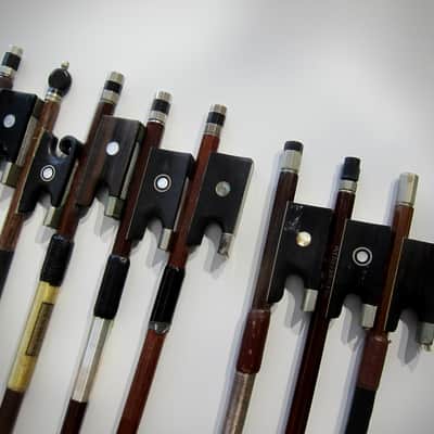 German Violin Bows Various Makers High Quality 4/4, 7/8, & 3/4 Sizes Lot of Twelve(12) Circa-1900s-Brown image 6