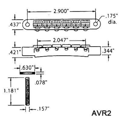 TONEPROS ABR-1 REPLACEMENT TUNE-O-MATIC GOLD image 3
